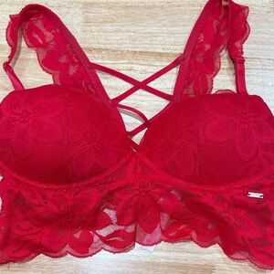 Victoria's Secret Vibrant Red Lace Bra